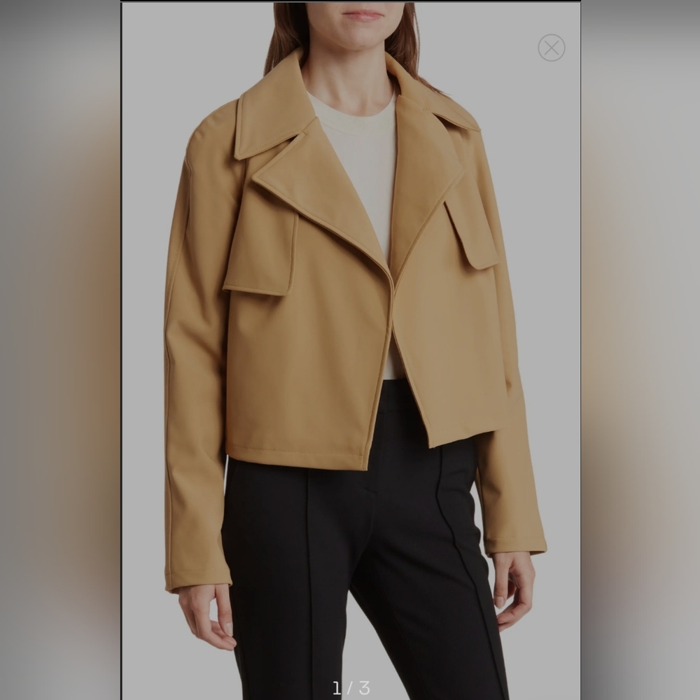 Bagatelle Stretch Nylon Crop Trench Coat